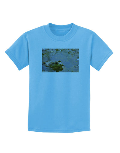 Bullfrog In Water Childrens T-Shirt by TooLoud-Childrens T-Shirt-TooLoud-Aquatic-Blue-X-Small-Davson Sales