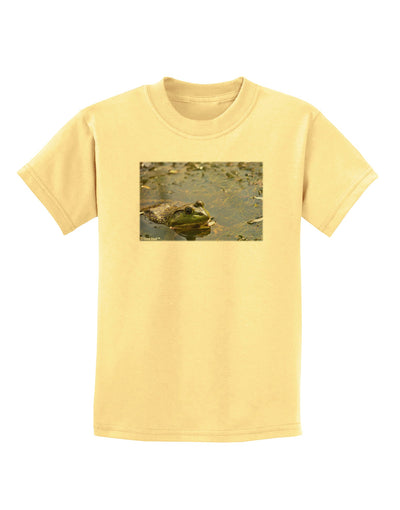 Bullfrog In Water Childrens T-Shirt by TooLoud-Childrens T-Shirt-TooLoud-Daffodil-Yellow-X-Small-Davson Sales