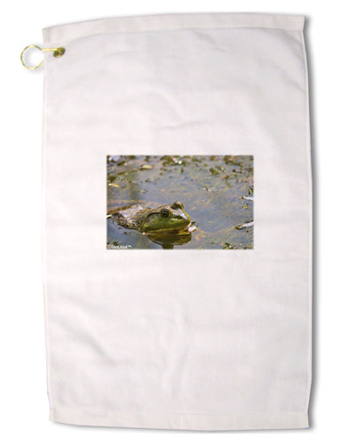 Bullfrog In Water Premium Cotton Golf Towel - 16 x 25 inch by TooLoud-Golf Towel-TooLoud-16x25"-Davson Sales