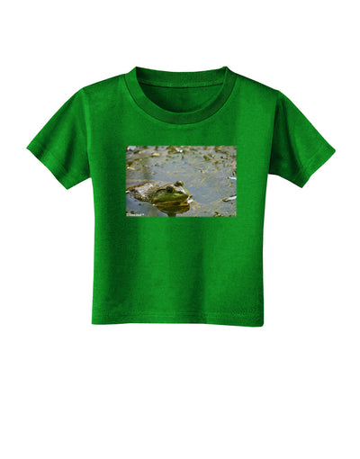 Bullfrog In Water Toddler T-Shirt Dark by TooLoud-Toddler T-Shirt-TooLoud-Clover-Green-2T-Davson Sales