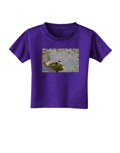 Bullfrog In Water Toddler T-Shirt Dark by TooLoud-Toddler T-Shirt-TooLoud-Purple-2T-Davson Sales