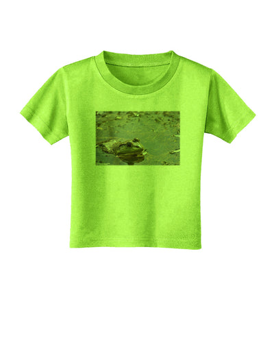 Bullfrog In Water Toddler T-Shirt by TooLoud-Toddler T-Shirt-TooLoud-Lime-Green-2T-Davson Sales