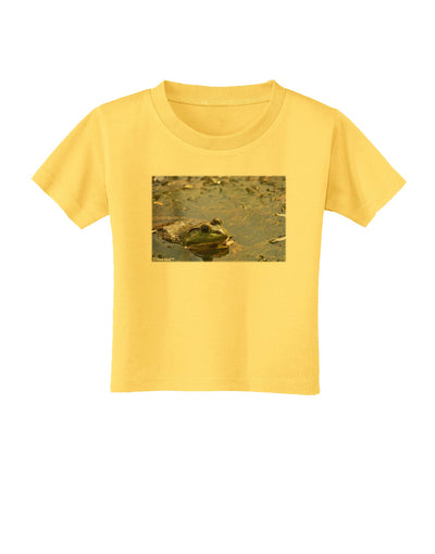 Bullfrog In Water Toddler T-Shirt by TooLoud-Toddler T-Shirt-TooLoud-Yellow-2T-Davson Sales