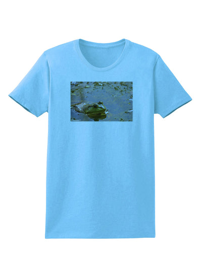 Bullfrog In Water Womens T-Shirt by TooLoud-Womens T-Shirt-TooLoud-Aquatic-Blue-X-Small-Davson Sales