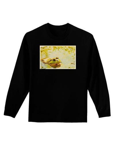 Bullfrog In Watercolor Adult Long Sleeve Dark T-Shirt by TooLoud-TooLoud-Black-Small-Davson Sales