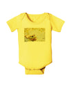 Bullfrog In Watercolor Baby Romper Bodysuit by TooLoud-Baby Romper-TooLoud-Yellow-06-Months-Davson Sales