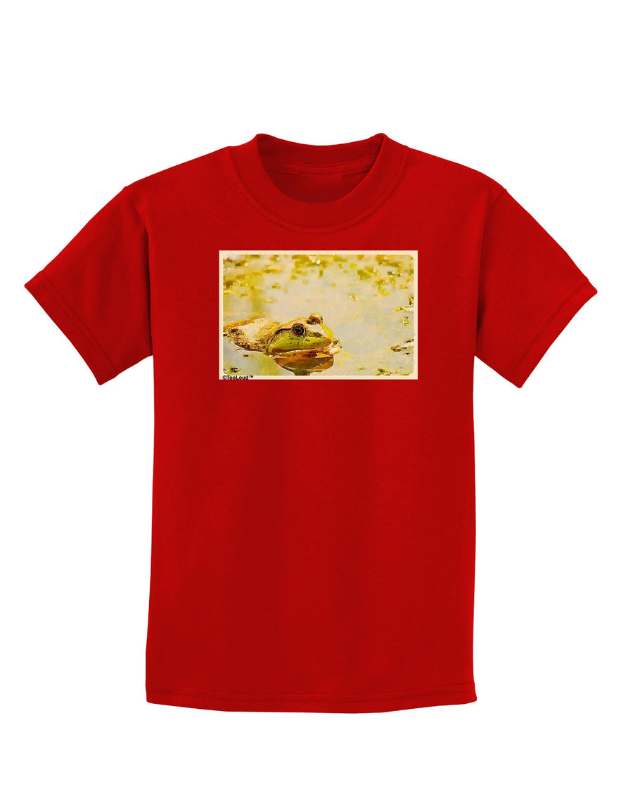 Bullfrog In Watercolor Childrens Dark T-Shirt by TooLoud-Childrens T-Shirt-TooLoud-Black-X-Small-Davson Sales