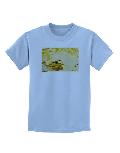 Bullfrog In Watercolor Childrens T-Shirt by TooLoud-Childrens T-Shirt-TooLoud-Light-Blue-X-Small-Davson Sales