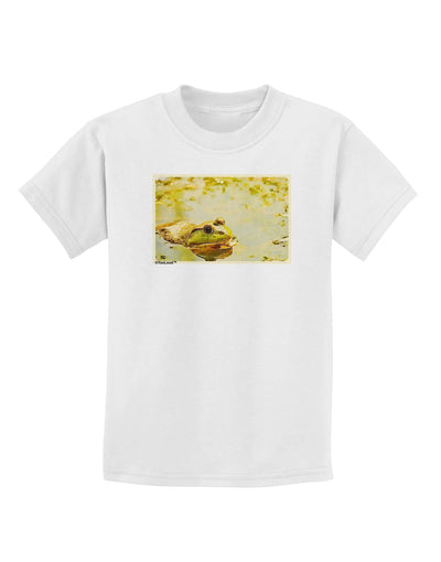 Bullfrog In Watercolor Childrens T-Shirt by TooLoud-Childrens T-Shirt-TooLoud-White-X-Small-Davson Sales