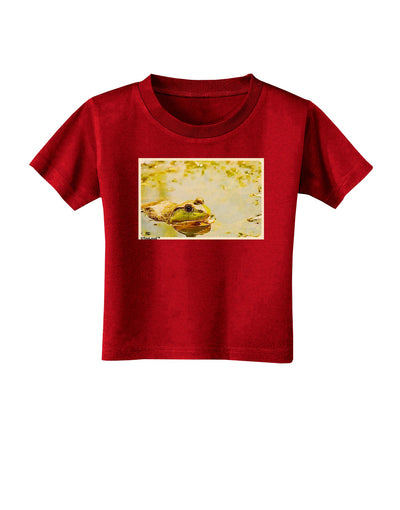 Bullfrog In Watercolor Toddler T-Shirt Dark by TooLoud-Toddler T-Shirt-TooLoud-Red-2T-Davson Sales