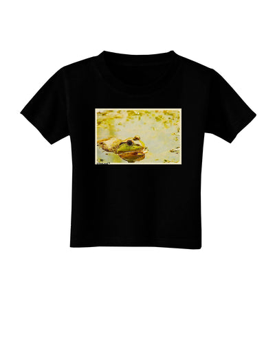 Bullfrog In Watercolor Toddler T-Shirt Dark by TooLoud-Toddler T-Shirt-TooLoud-Black-2T-Davson Sales