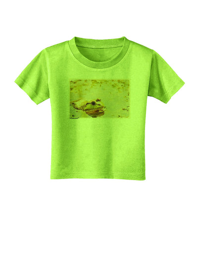 Bullfrog In Watercolor Toddler T-Shirt by TooLoud-Toddler T-Shirt-TooLoud-Lime-Green-2T-Davson Sales