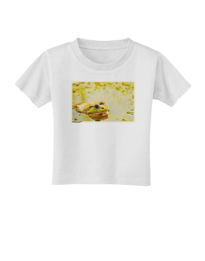 Bullfrog In Watercolor Toddler T-Shirt by TooLoud-Toddler T-Shirt-TooLoud-White-2T-Davson Sales