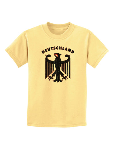 Bundeswehr Logo Deutschland Childrens T-Shirt-Childrens T-Shirt-TooLoud-Daffodil-Yellow-X-Small-Davson Sales