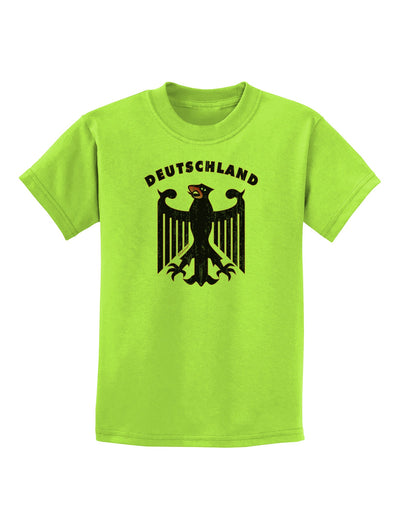 Bundeswehr Logo Deutschland Childrens T-Shirt-Childrens T-Shirt-TooLoud-Lime-Green-X-Small-Davson Sales