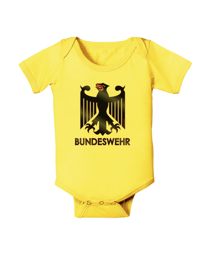 Bundeswehr Logo with Text Baby Romper Bodysuit-Baby Romper-TooLoud-Yellow-06-Months-Davson Sales