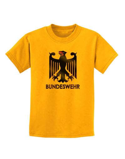 Bundeswehr Logo with Text Childrens T-Shirt-Childrens T-Shirt-TooLoud-Gold-X-Small-Davson Sales