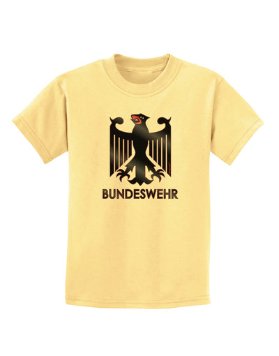 Bundeswehr Logo with Text Childrens T-Shirt-Childrens T-Shirt-TooLoud-Daffodil-Yellow-X-Small-Davson Sales