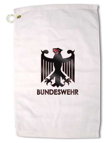 Bundeswehr Logo with Text Premium Cotton Golf Towel - 16 x 25 inch-Golf Towel-TooLoud-16x25"-Davson Sales
