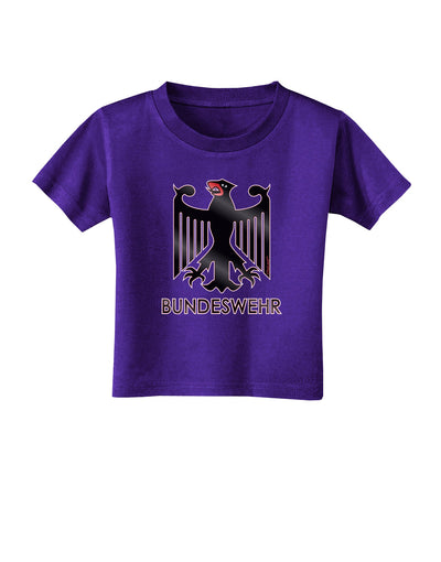 Bundeswehr Logo with Text Toddler T-Shirt Dark-Toddler T-Shirt-TooLoud-Purple-2T-Davson Sales