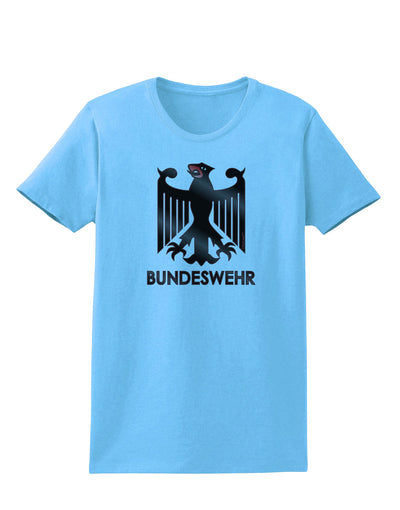 Bundeswehr Logo with Text Womens T-Shirt-Womens T-Shirt-TooLoud-Aquatic-Blue-X-Small-Davson Sales