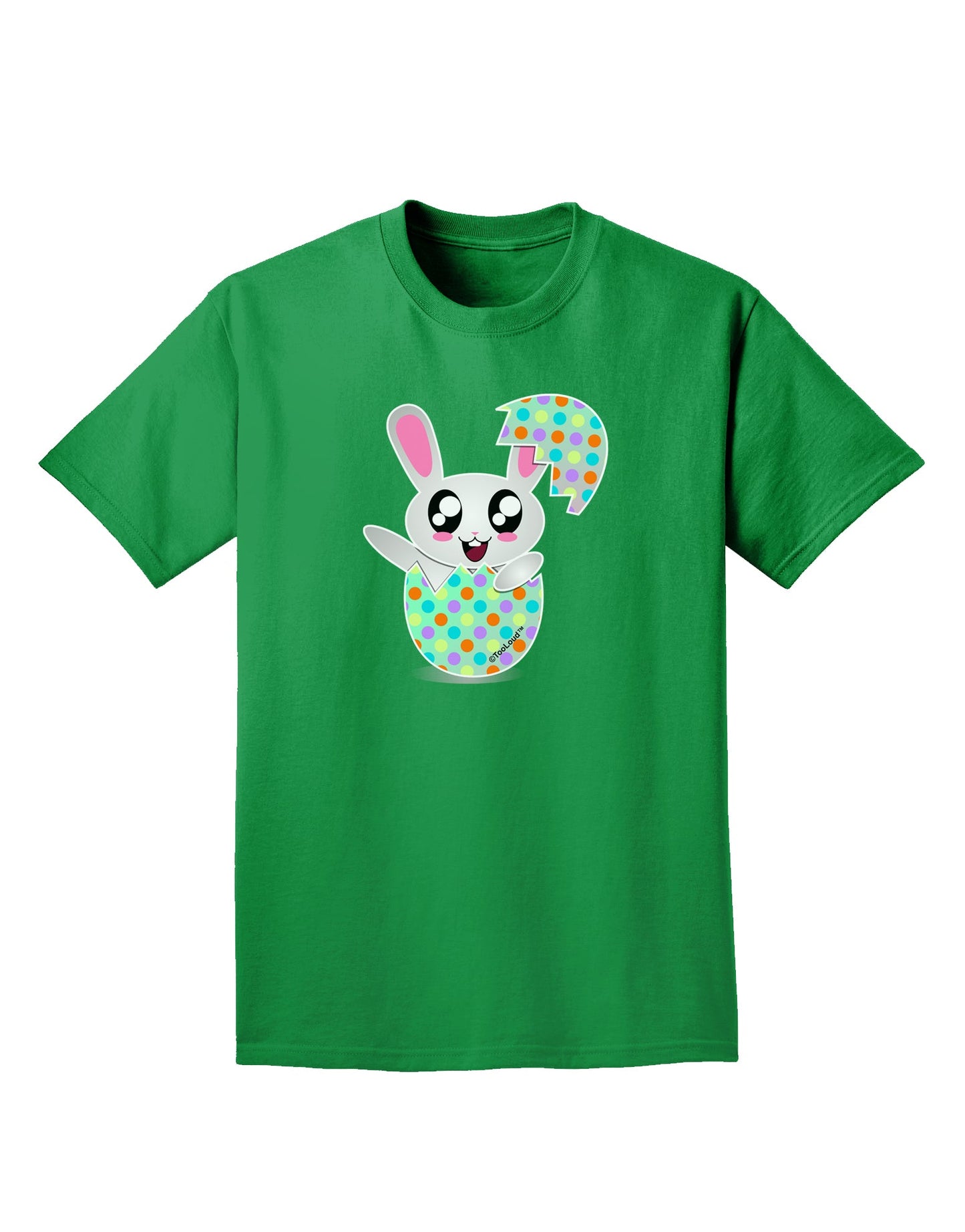 Bunny Hatching From Egg Adult Dark T-Shirt-Mens T-Shirt-TooLoud-Kelly-Green-Small-Davson Sales