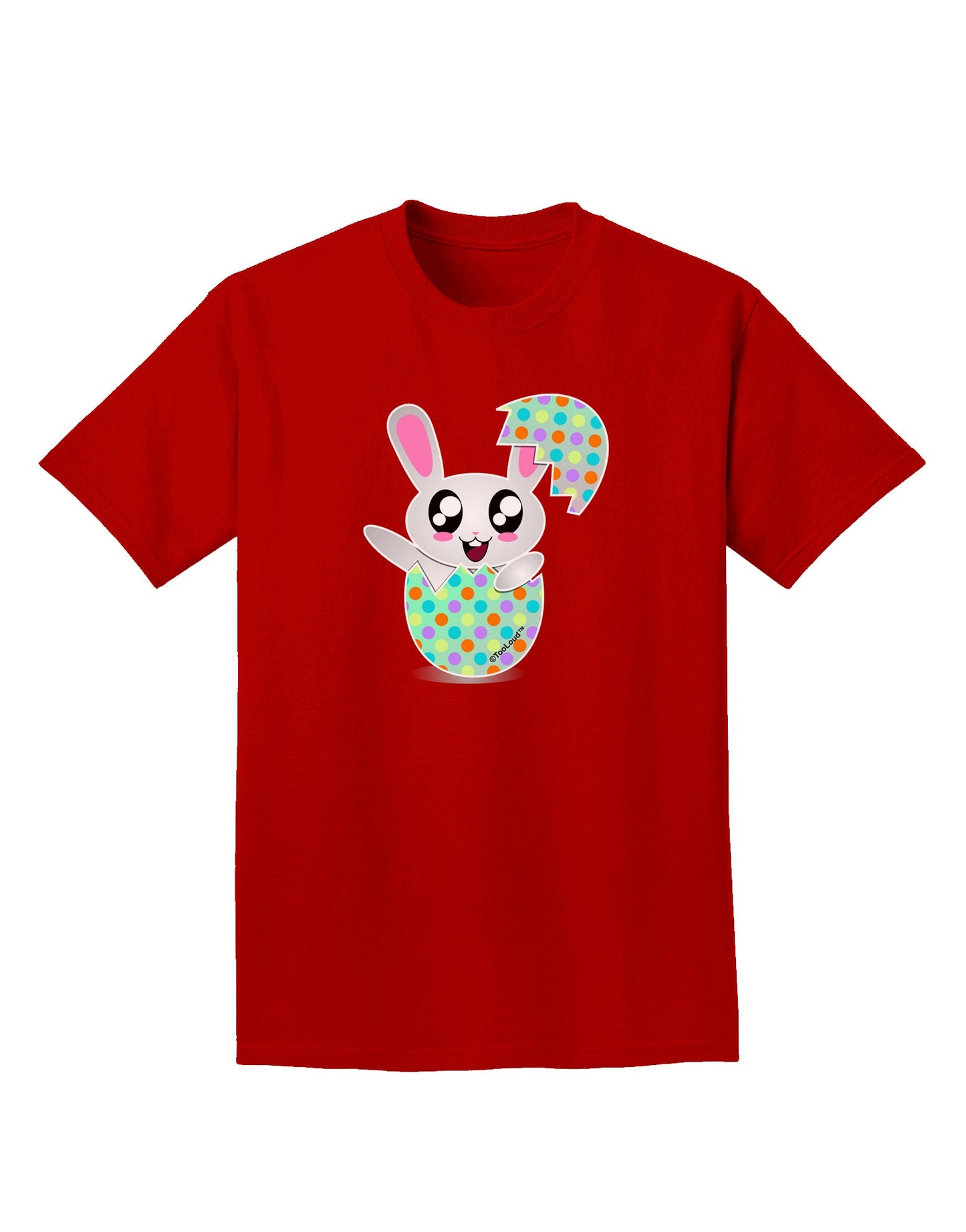 Bunny Hatching From Egg Adult Dark T-Shirt-Mens T-Shirt-TooLoud-Red-Small-Davson Sales
