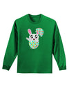 Bunny Hatching From Egg Adult Long Sleeve Dark T-Shirt-TooLoud-Kelly-Green-Small-Davson Sales