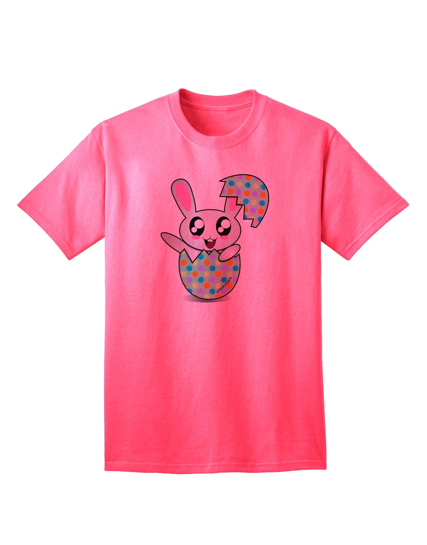 Bunny Hatching From Egg Adult T-Shirt-unisex t-shirt-TooLoud-Neon-Pink-Small-Davson Sales