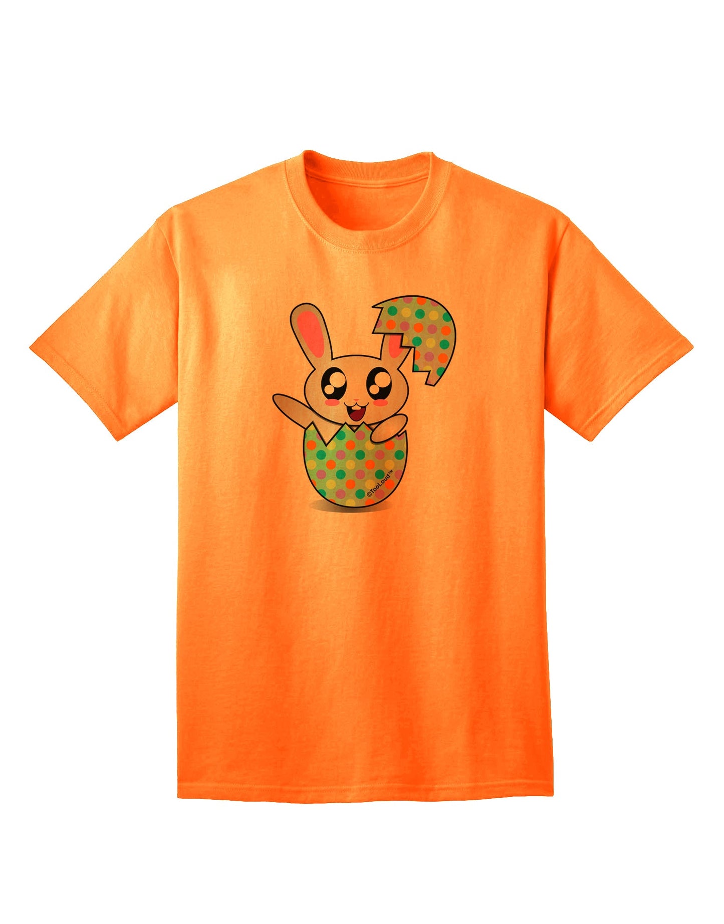 Bunny Hatching From Egg Adult T-Shirt-unisex t-shirt-TooLoud-Neon-Orange-Small-Davson Sales