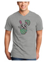 Bunny Hatching From Egg Adult V-Neck T-shirt-Mens V-Neck T-Shirt-TooLoud-HeatherGray-Small-Davson Sales