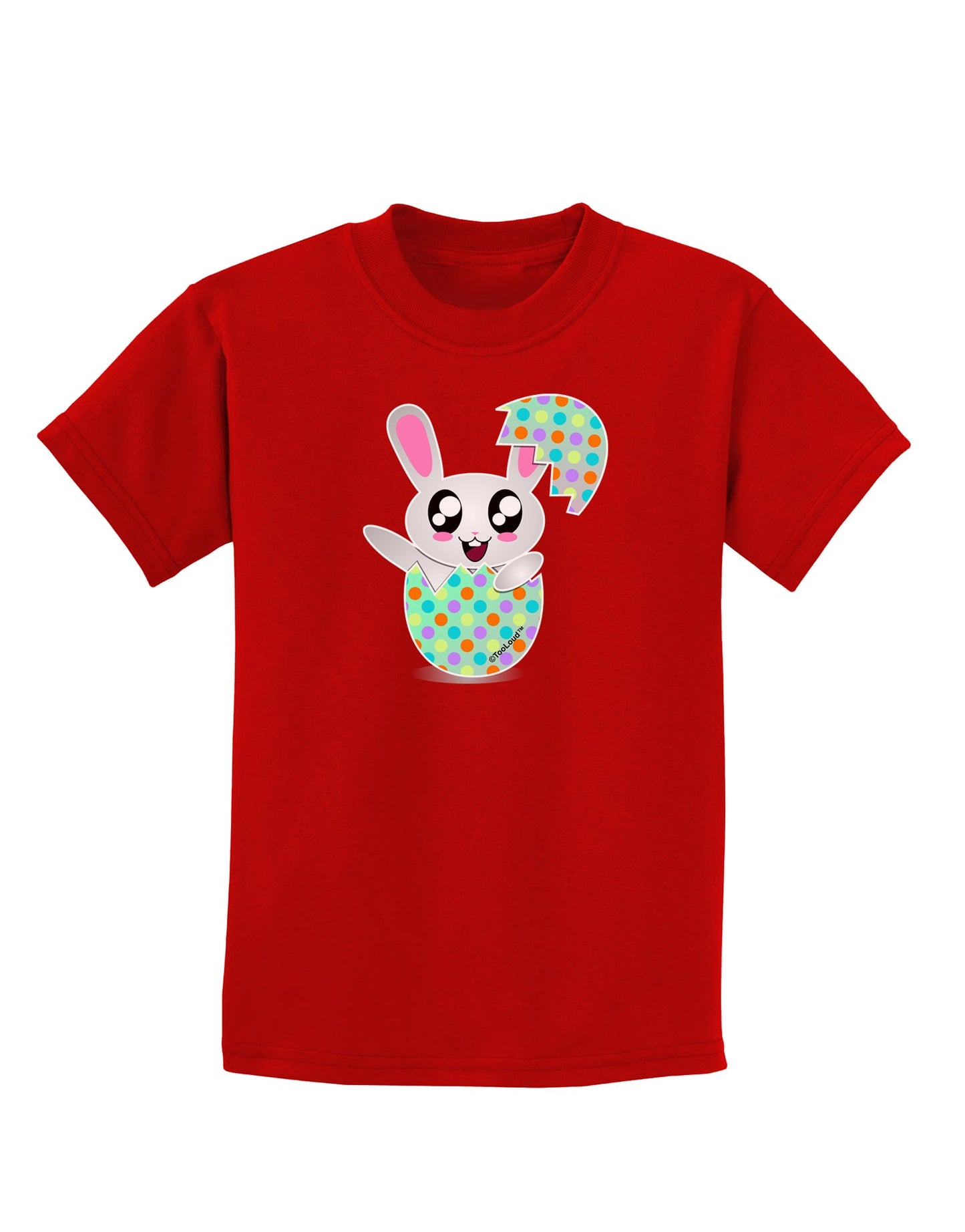 Bunny Hatching From Egg Childrens Dark T-Shirt-Childrens T-Shirt-TooLoud-Red-X-Small-Davson Sales