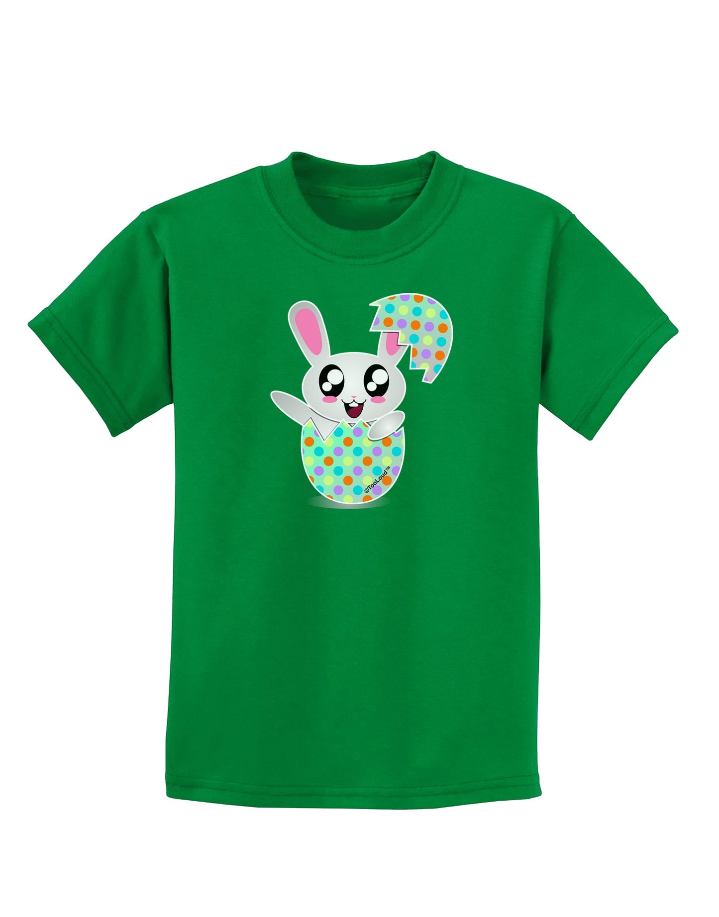 Bunny Hatching From Egg Childrens Dark T-Shirt-Childrens T-Shirt-TooLoud-Kelly-Green-X-Small-Davson Sales