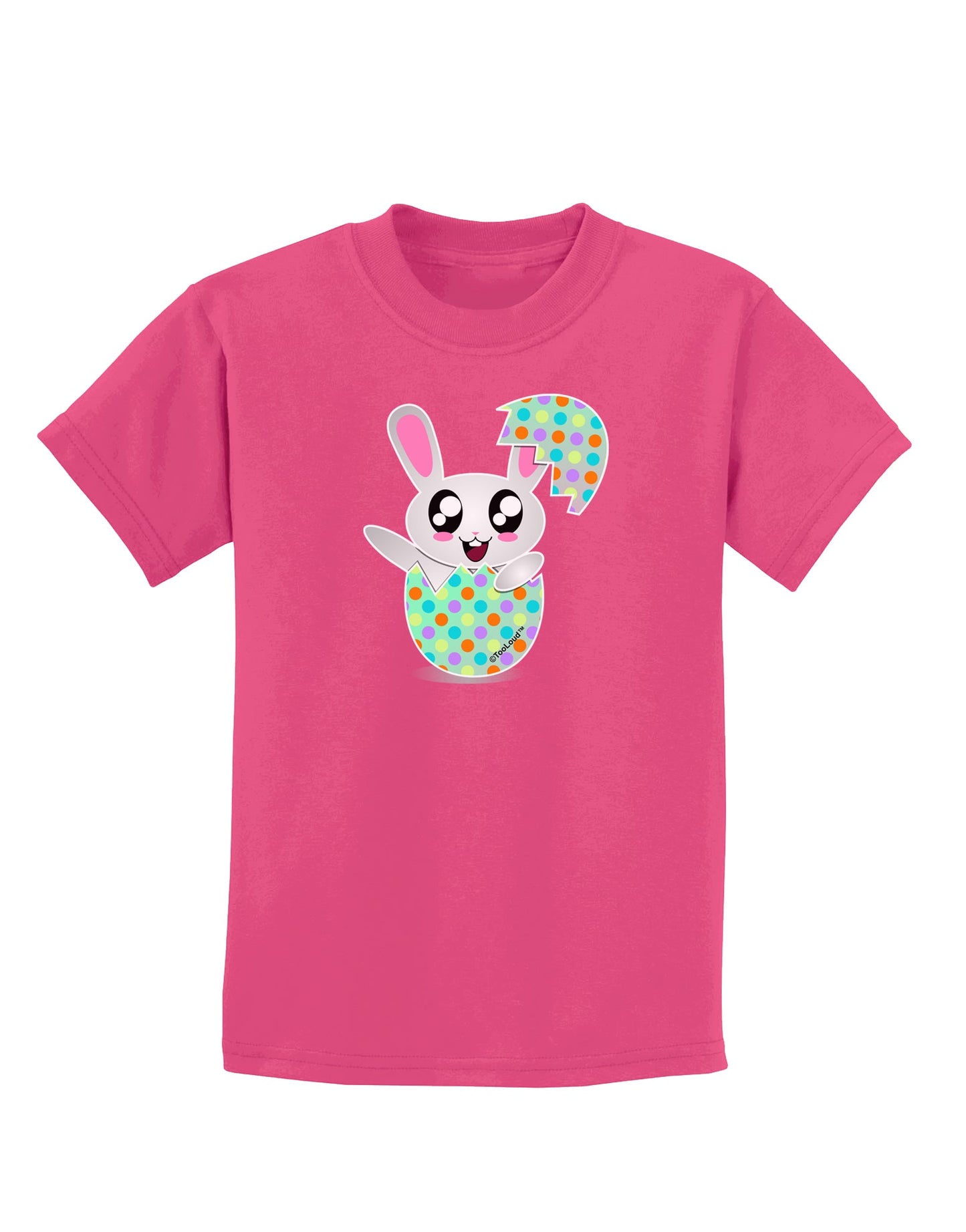 Bunny Hatching From Egg Childrens Dark T-Shirt-Childrens T-Shirt-TooLoud-Sangria-X-Small-Davson Sales