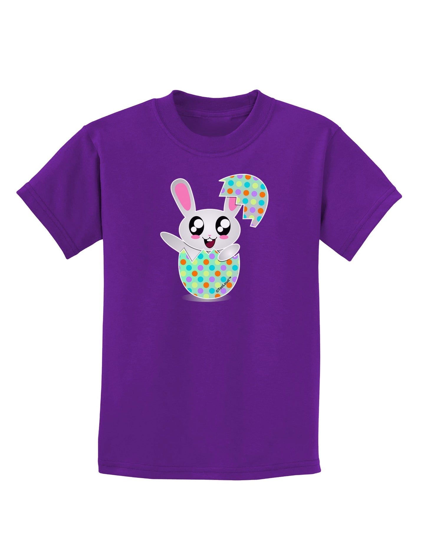 Bunny Hatching From Egg Childrens Dark T-Shirt-Childrens T-Shirt-TooLoud-Purple-X-Small-Davson Sales