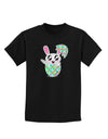 Bunny Hatching From Egg Childrens Dark T-Shirt-Childrens T-Shirt-TooLoud-Black-X-Small-Davson Sales