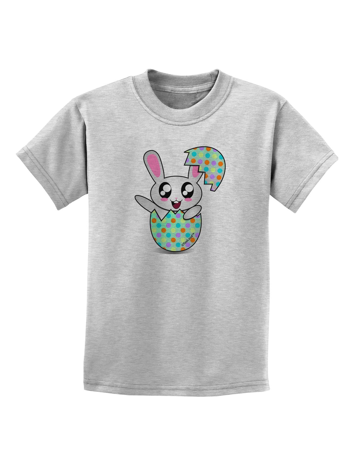 Bunny Hatching From Egg Childrens T-Shirt-Childrens T-Shirt-TooLoud-AshGray-X-Small-Davson Sales