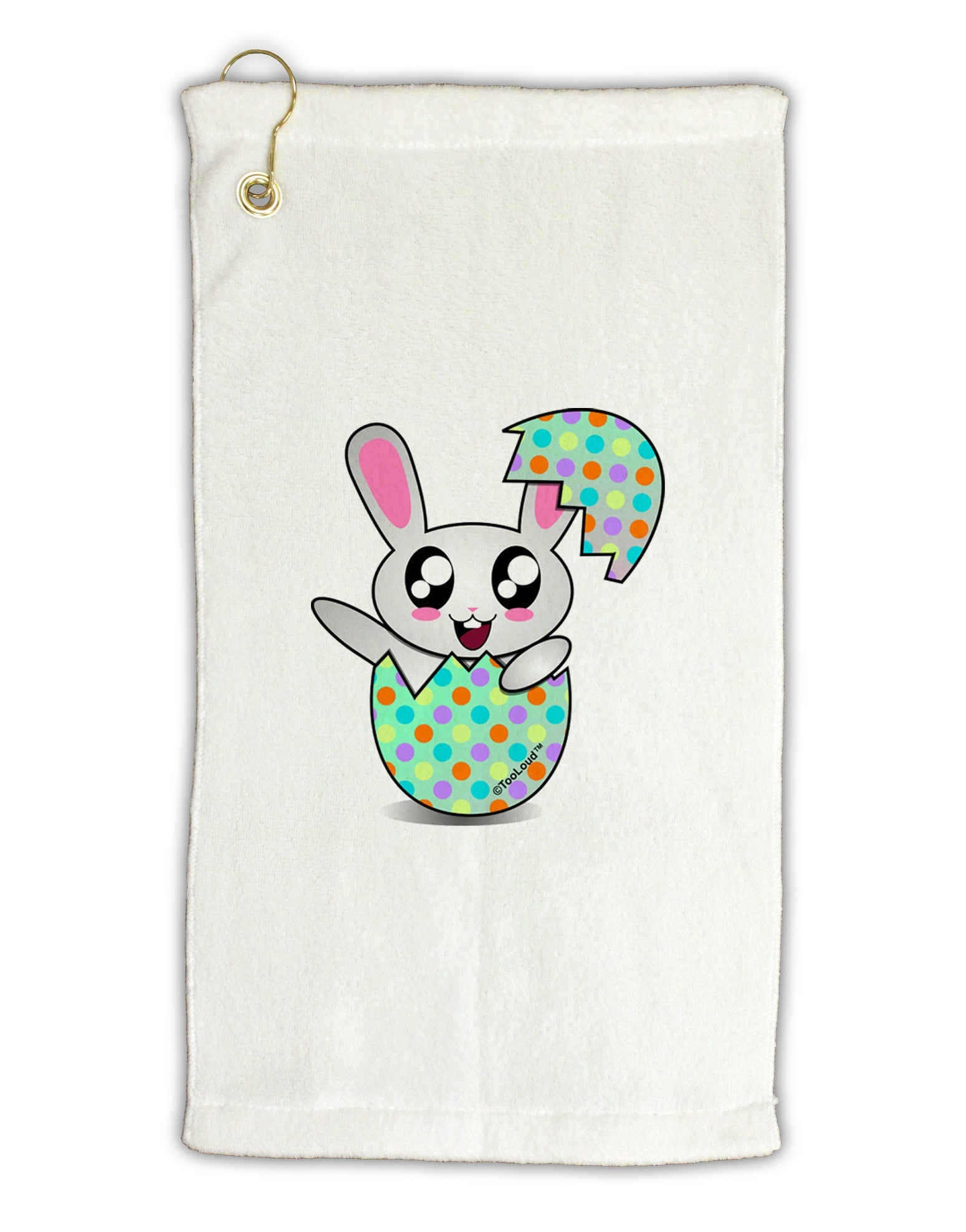 Bunny Hatching From Egg Micro Terry Gromet Golf Towel 16 x 25 inch-Golf Towel-TooLoud-White-Davson Sales