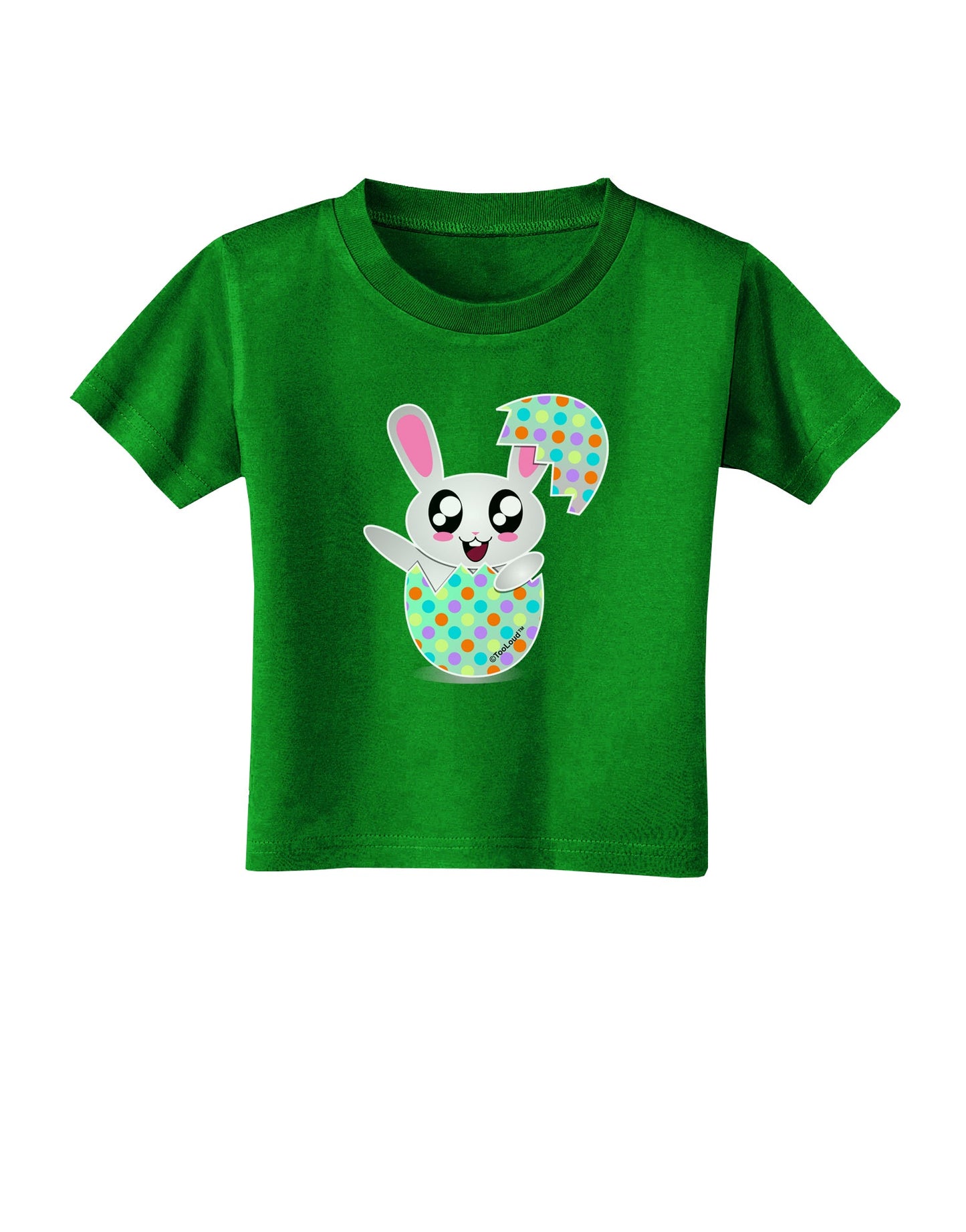 Bunny Hatching From Egg Toddler T-Shirt Dark-Toddler T-Shirt-TooLoud-Clover-Green-2T-Davson Sales