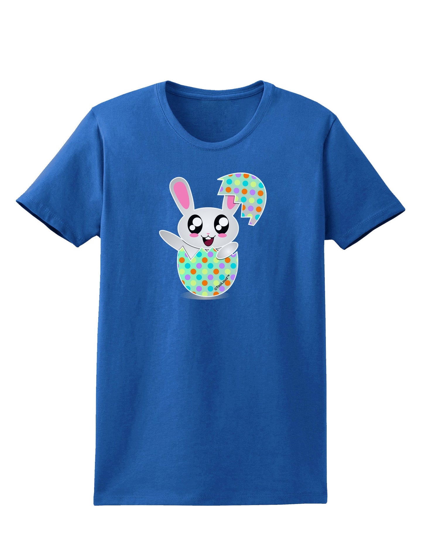 Bunny Hatching From Egg Womens Dark T-Shirt-TooLoud-Royal-Blue-X-Small-Davson Sales