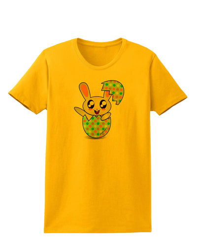 Bunny Hatching From Egg Womens T-Shirt-Womens T-Shirt-TooLoud-Gold-X-Small-Davson Sales