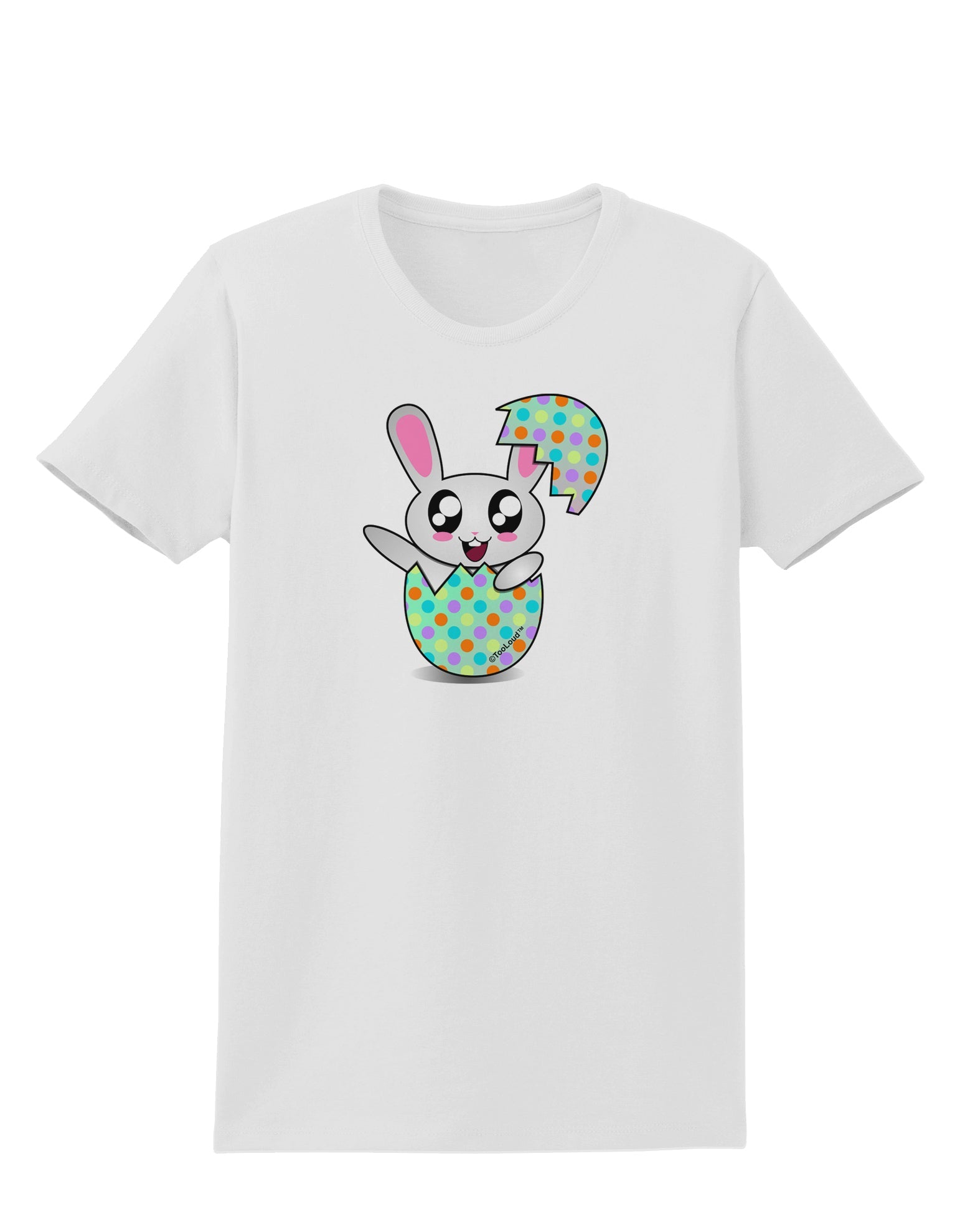 Bunny Hatching From Egg Womens T-Shirt-Womens T-Shirt-TooLoud-White-X-Small-Davson Sales