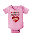 Burritos Are the Way To My Heart Baby Romper Bodysuit-Baby Romper-TooLoud-Pink-06-Months-Davson Sales