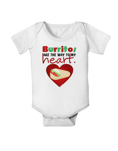 Burritos Are the Way To My Heart Baby Romper Bodysuit-Baby Romper-TooLoud-White-06-Months-Davson Sales