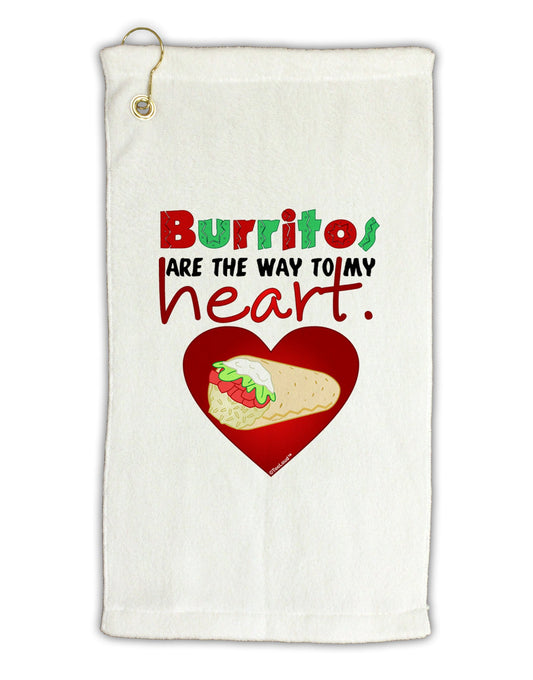 Burritos Are the Way To My Heart Micro Terry Gromet Golf Towel 11&#x22;x19-Golf Towel-TooLoud-White-Davson Sales