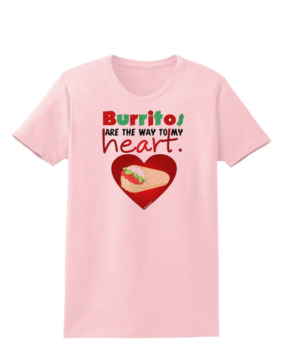 Burritos Are the Way To My Heart Womens T-Shirt-Womens T-Shirt-TooLoud-PalePink-X-Small-Davson Sales