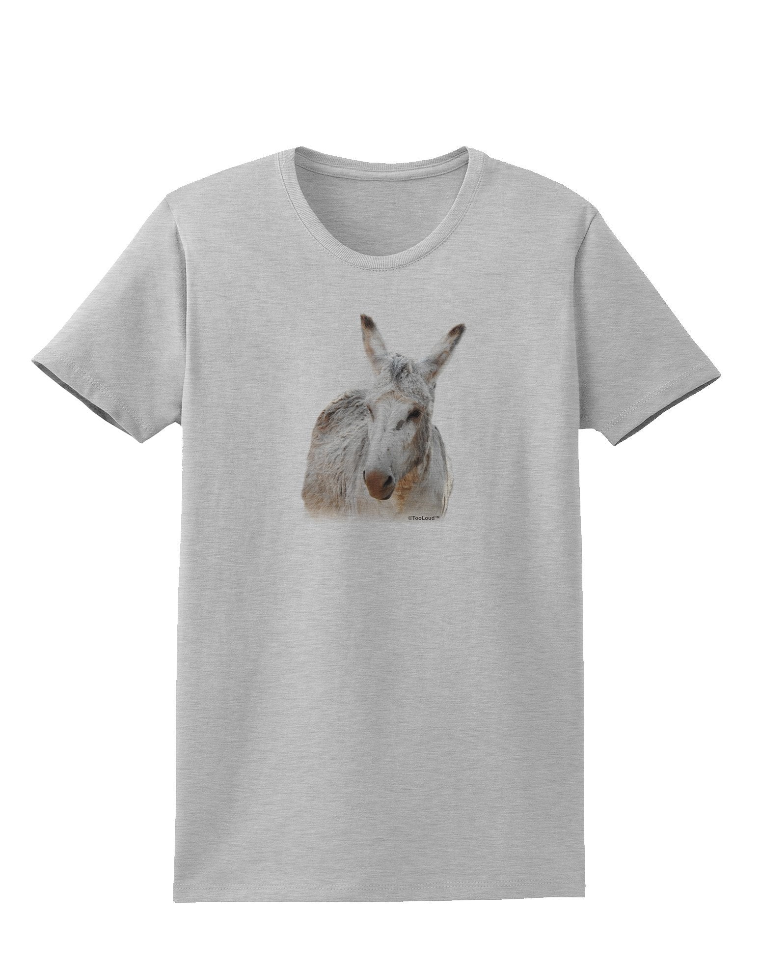 Burro Cutout Womens T-Shirt-Womens T-Shirt-TooLoud-AshGray-XXXX-Large-Davson Sales