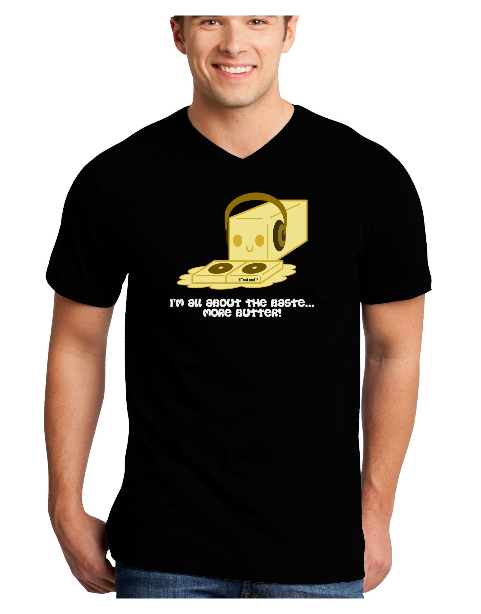 Butter - All About That Baste Adult Dark V-Neck T-Shirt by TooLoud-Mens V-Neck T-Shirt-TooLoud-Black-Small-Davson Sales