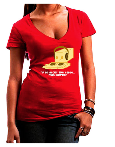 Butter - All About That Baste Juniors V-Neck Dark T-Shirt by TooLoud-Womens V-Neck T-Shirts-TooLoud-Red-Juniors Fitted Small-Davson Sales