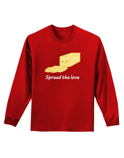 Butter - Spread the Love Adult Long Sleeve Dark T-Shirt-TooLoud-Red-Small-Davson Sales